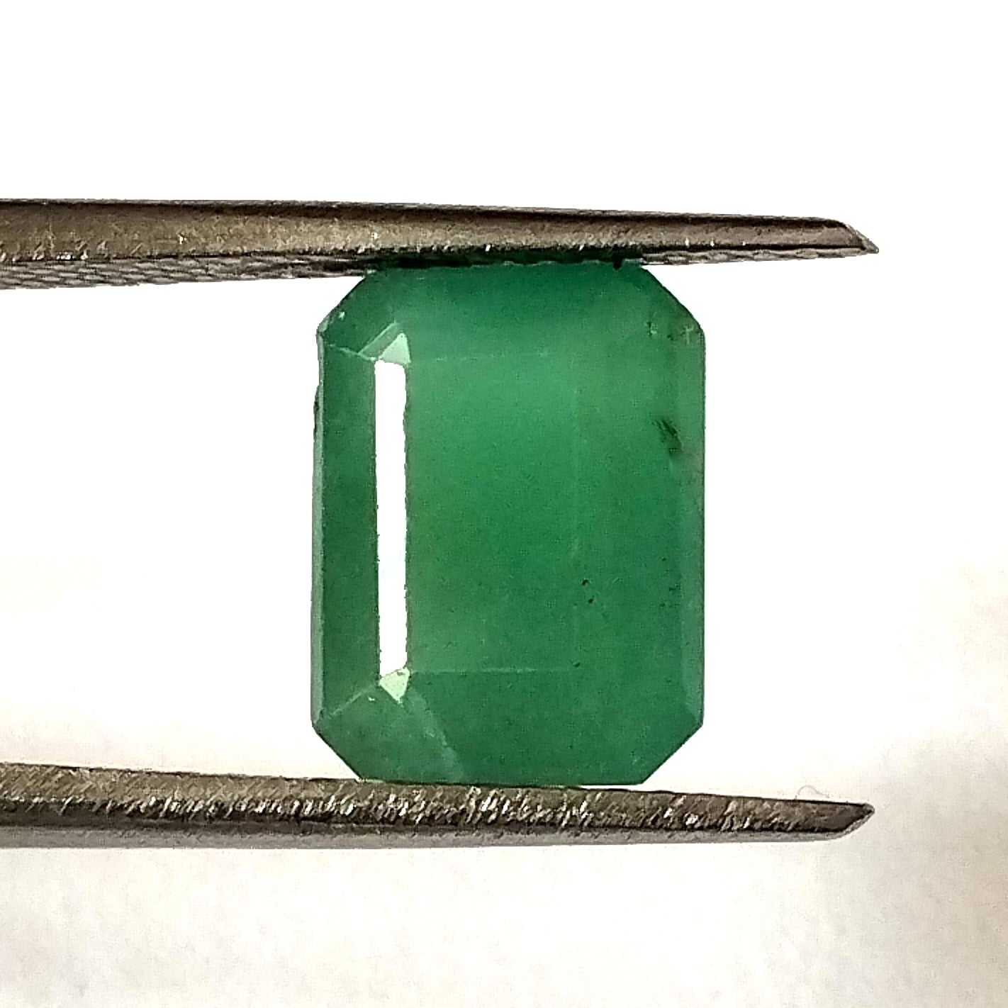 3.60 Carat 7.5X10.1X6 (WXLXD) Natural Zambian Emerald Cut Emerald