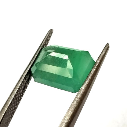 3.60 Carat 7.5X10.1X6 (WXLXD) Natural Zambian Emerald Cut Emerald