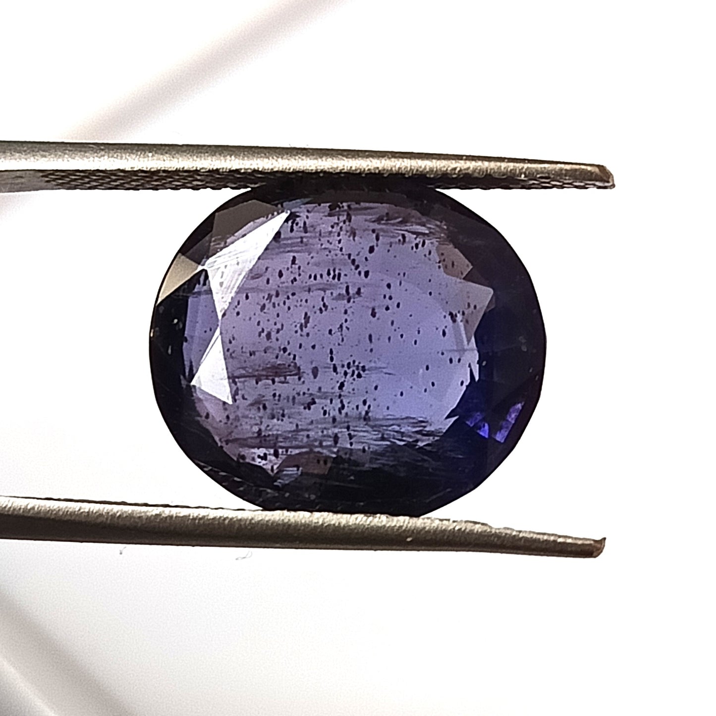 8.65 Carat 13.8X14.6X6.7 (WXLXD) Natural Faceted Oval Cut Iolite