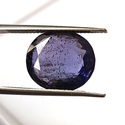 8.65 Carat 13.8X14.6X6.7 (WXLXD) Natural Faceted Oval Cut Iolite