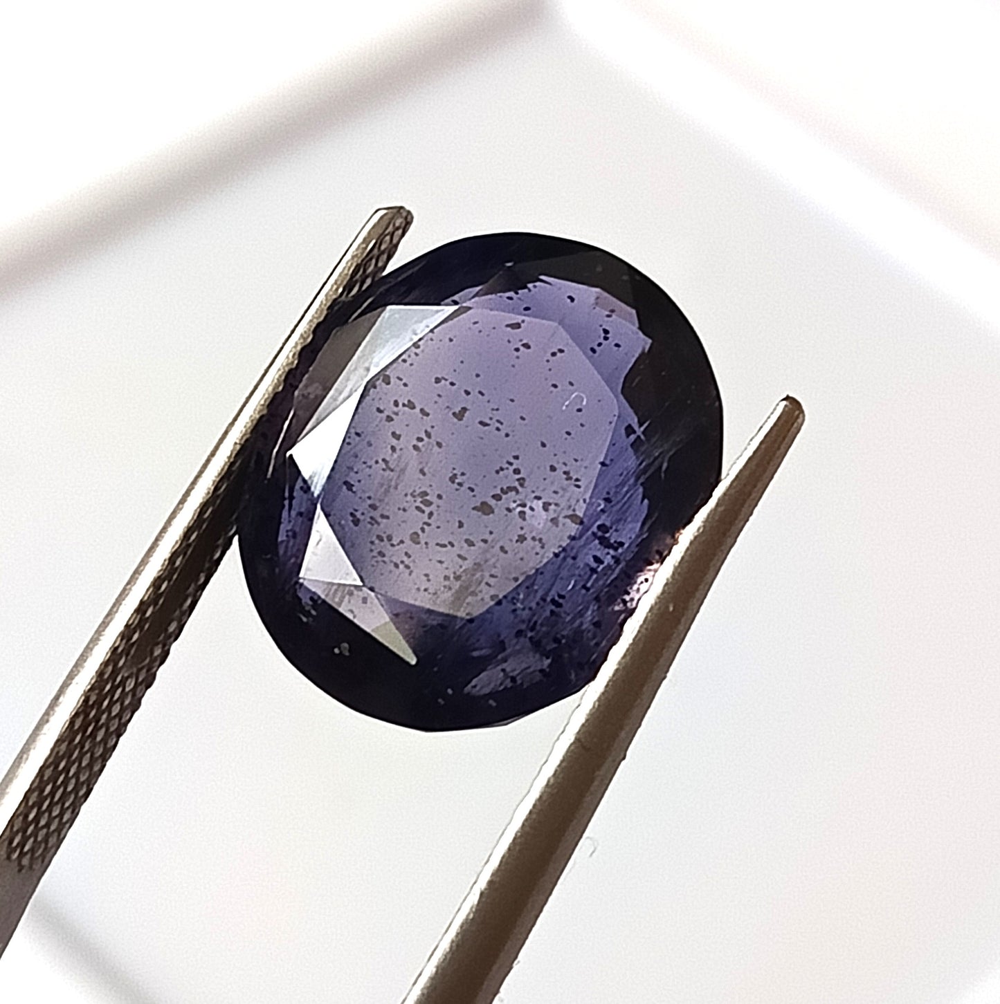 8.65 Carat 13.8X14.6X6.7 (WXLXD) Natural Faceted Oval Cut Iolite