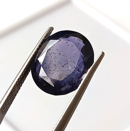 8.65 Carat 13.8X14.6X6.7 (WXLXD) Natural Faceted Oval Cut Iolite
