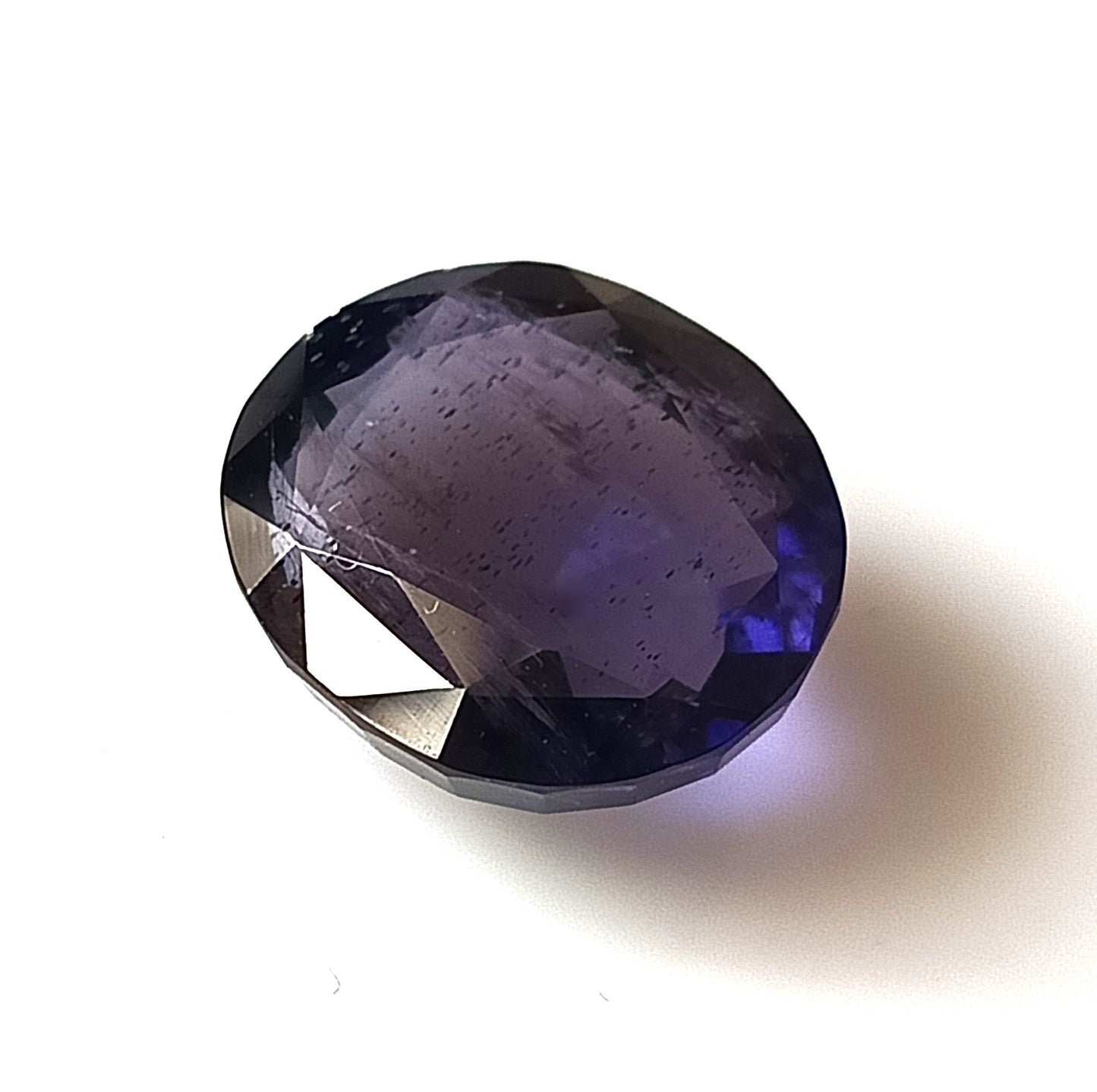 8.65 Carat 13.8X14.6X6.7 (WXLXD) Natural Faceted Oval Cut Iolite