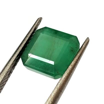3.60 Carat 8.6X8.8X6 (WXLXD) Natural Zambian Square Octagon Cut Emerald