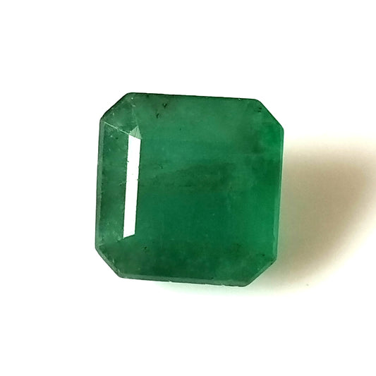 3.60 Carat 8.6X8.8X6 (WXLXD) Natural Zambian Square Octagon Cut Emerald