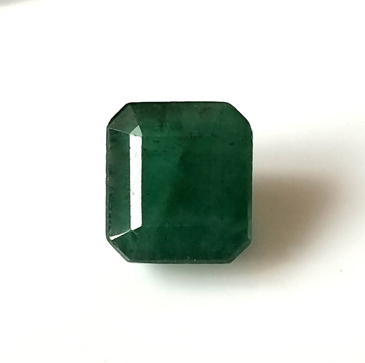 3.40 Carat 7.8X8.7X6 (WXLXD) Natural Zambian Square Octagon Cut Emerald