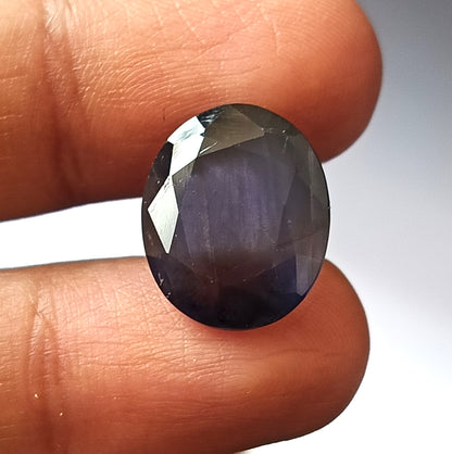 10.0 Carat 14X17X7.1 (WXLXD) Natural Faceted Oval Cut Iolite