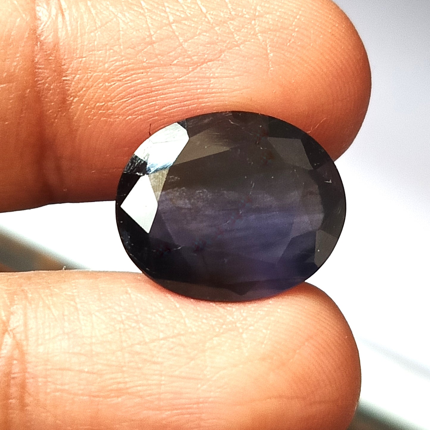 10.0 Carat 14X17X7.1 (WXLXD) Natural Faceted Oval Cut Iolite