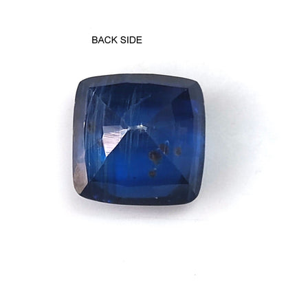 4.75 CARAT 9X9X5.9 (WXLXB) NATURAL CUSHION CUT KYNITE