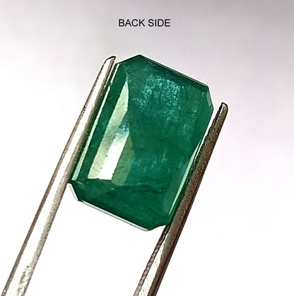 9.75 Carat 9.2X13.7X8.7 (WXLXD) Natural Zambian Emerald Cut Emerald