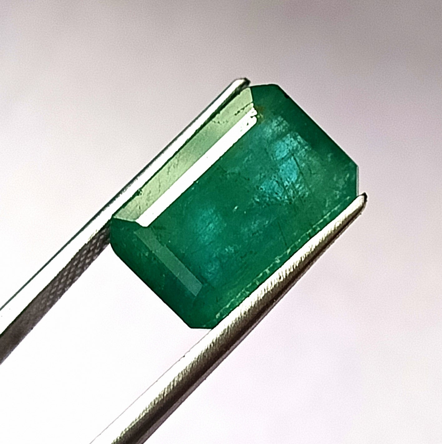 9.75 Carat 9.2X13.7X8.7 (WXLXD) Natural Zambian Emerald Cut Emerald