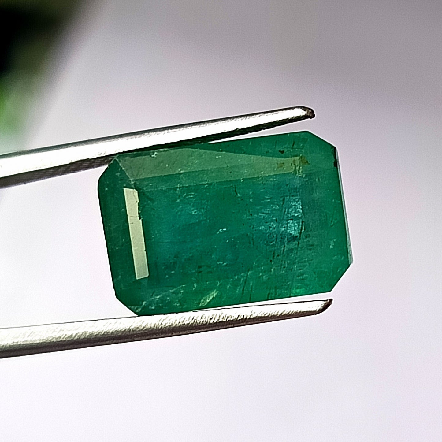 9.75 Carat 9.2X13.7X8.7 (WXLXD) Natural Zambian Emerald Cut Emerald