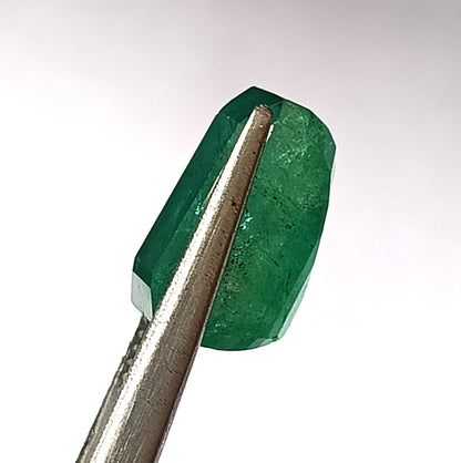 9.75 Carat 9.2X13.7X8.7 (WXLXD) Natural Zambian Emerald Cut Emerald