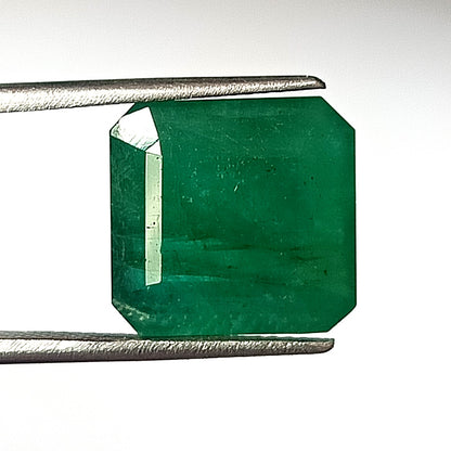10.65 Carat 13X13.5X6.4 (WXLXD) Natural Zambian Cushion Cut Emerald