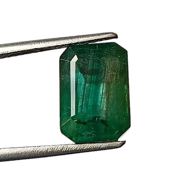 5.45 Carat 7.6X10.8X7.8 (WXLXD) Natural Zambian Emerald Cut Emerald