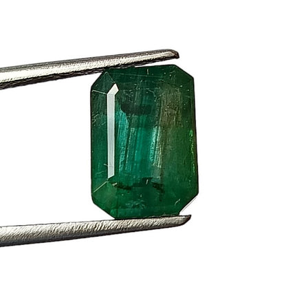 5.45 Carat 7.6X10.8X7.8 (WXLXD) Natural Zambian Emerald Cut Emerald