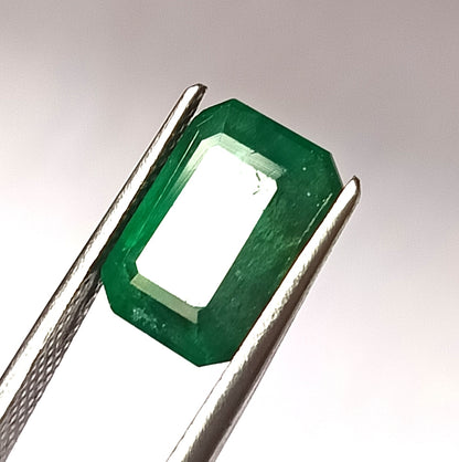5.45 Carat 7.6X10.8X7.8 (WXLXD) Natural Zambian Emerald Cut Emerald