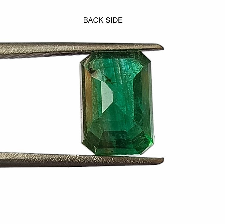 5.45 Carat 7.6X10.8X7.8 (WXLXD) Natural Zambian Emerald Cut Emerald