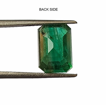 5.45 Carat 7.6X10.8X7.8 (WXLXD) Natural Zambian Emerald Cut Emerald