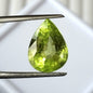 4.20 Carat 9X12X6.3 (WXLXD) Natural Pear Cut Green Tourmaline Gemstone