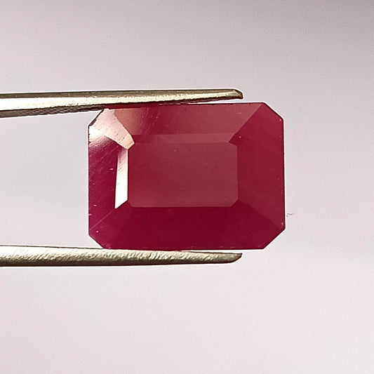 10.20 carat 11X15X4.5 (WXLXD) NATURAL EMERALD CUT MOSAMBIQUE RUBY