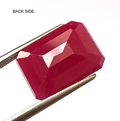 10.20 carat 11X15X4.5 (WXLXD) NATURAL EMERALD CUT MOSAMBIQUE RUBY
