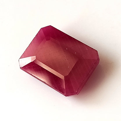 10.20 carat 11X15X4.5 (WXLXD) NATURAL EMERALD CUT MOSAMBIQUE RUBY