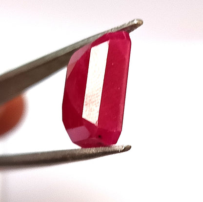 10.35 CARAT 10.3X13X6 (WXLXD) NATURAL EMERALD CUT MOSAMBIQUE RUBY