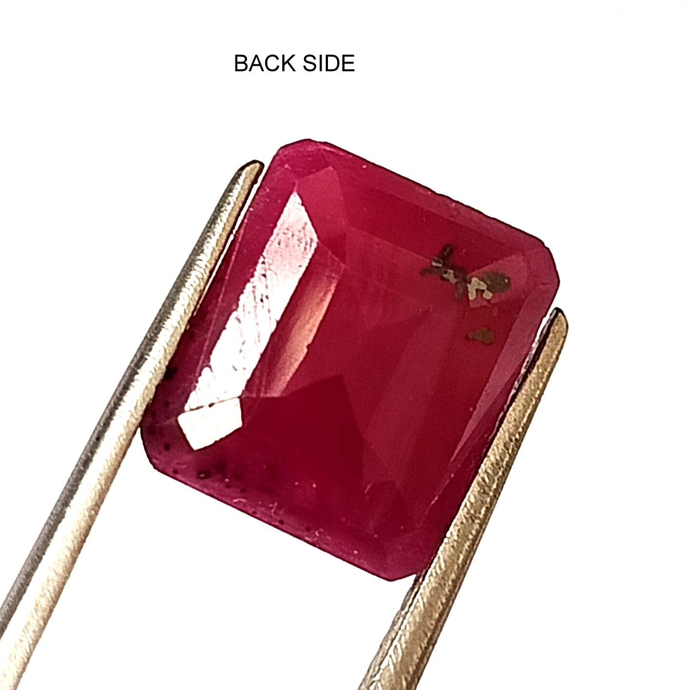 7.20 CARAT 10X12X4.7 (WXLXD)  NATURAL EMERALD CUT MOSAMBIQUE RUBY