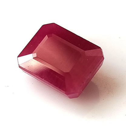 8.15 Carat 9.4X11.5X5.8 (WXLXD) Natural Emerald Cut Mozambique Ruby