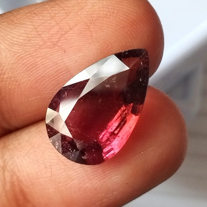 6.40 Carat 11.5X18X4.9 (WXLXD) Natural Pear Cut Pink Tourmaline Gemstone
