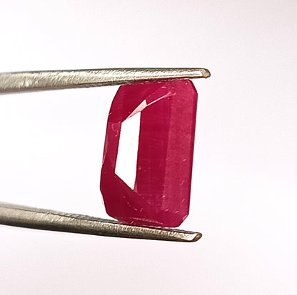 6.75 Carat 9X11X5.5 (WXLXD) Natural Emerald Cut Mozambique Ruby