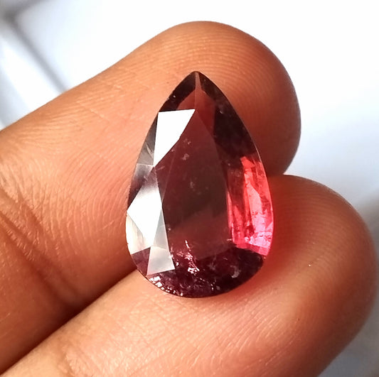 6.40 Carat 11.5X18X4.9 (WXLXD) Natural Pear Cut Pink Tourmaline Gemstone