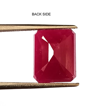 6.75 Carat 9X11X5.5 (WXLXD) Natural Emerald Cut Mozambique Ruby