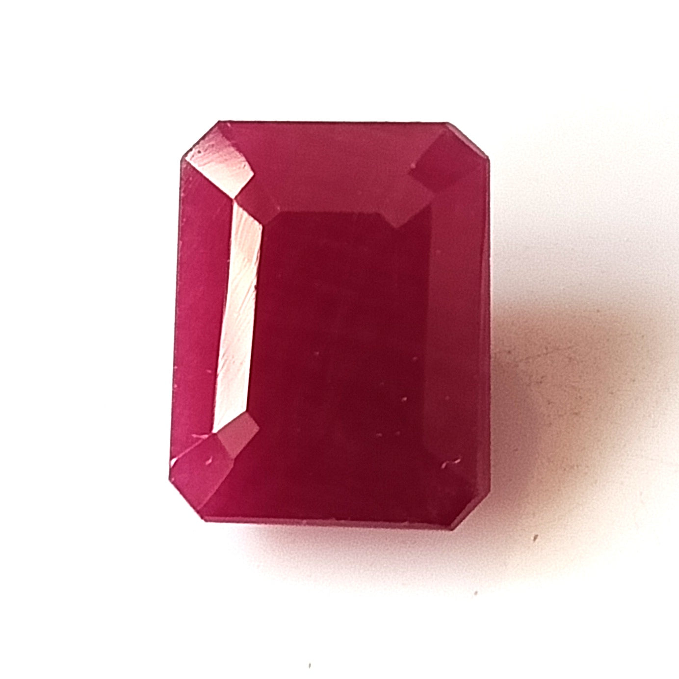 6.75 Carat 9X11X5.5 (WXLXD) Natural Emerald Cut Mozambique Ruby