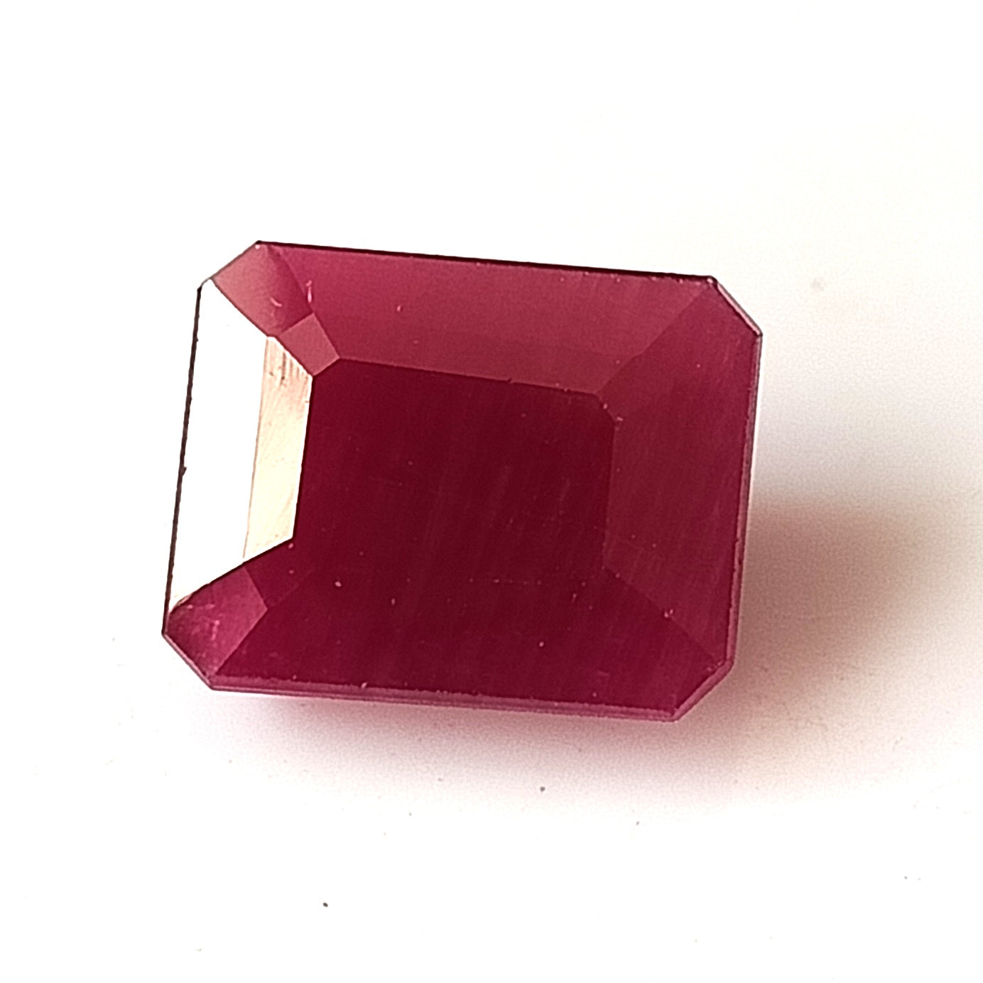 6.75 Carat 9X11X5.5 (WXLXD) Natural Emerald Cut Mozambique Ruby