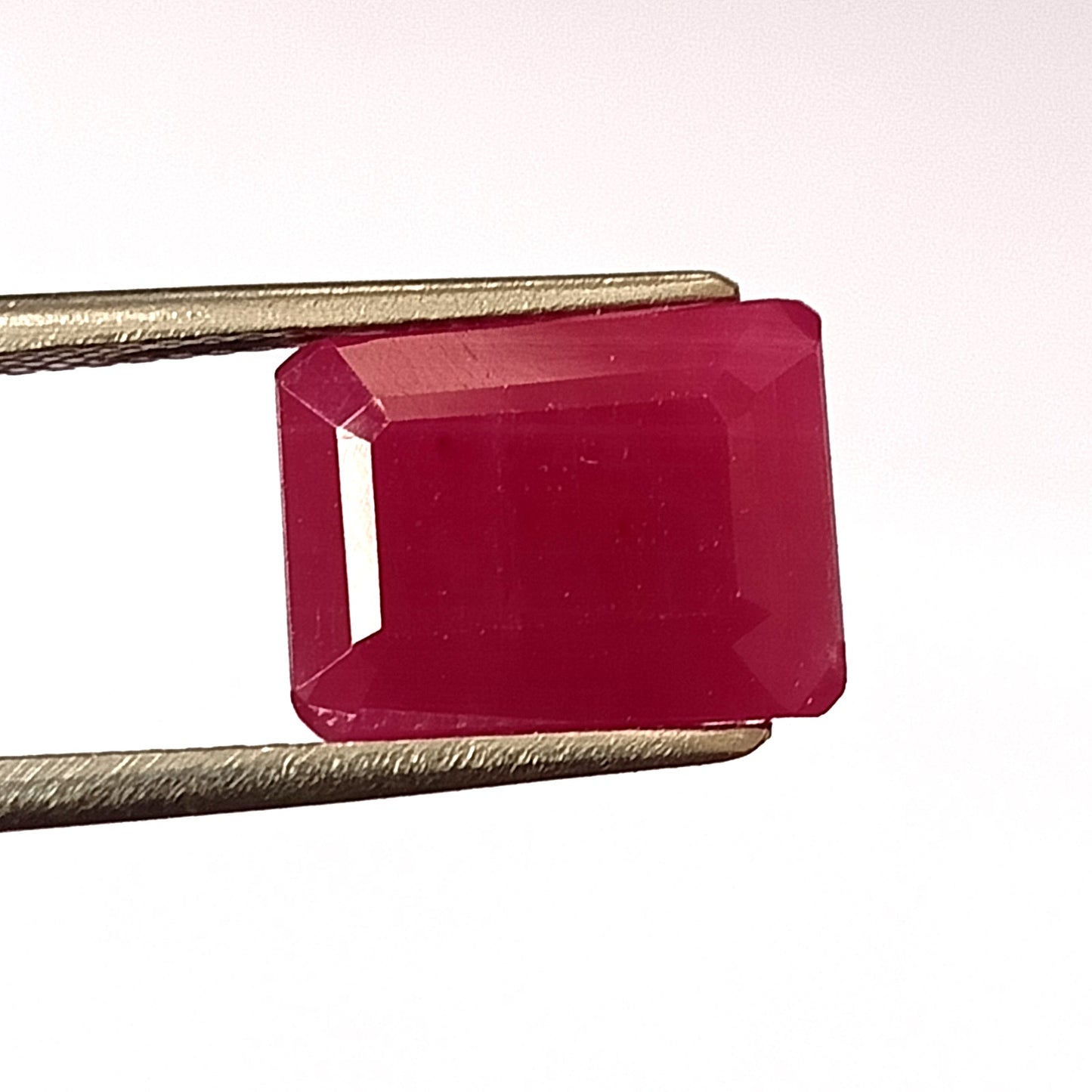 6.45 Carat 8.7X11.4X4.9 (WXLXD) Natural Emerald Cut Mozambique Ruby