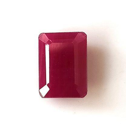 6.45 Carat 8.7X11.4X4.9 (WXLXD) Natural Emerald Cut Mozambique Ruby