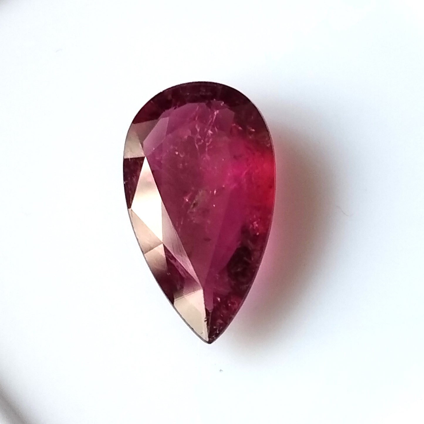 4.10 Carat 9X15.4X4.4 (WXLXD) Natural Pear Cut Rubellite Tourmaline Gemstone