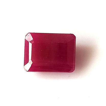 6.45 Carat 8.7X11.4X4.9 (WXLXD) Natural Emerald Cut Mozambique Ruby