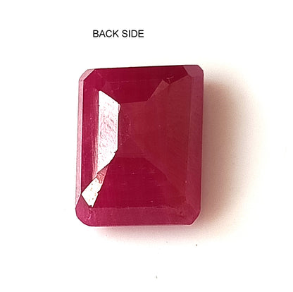 6.45 Carat 8.7X11.4X4.9 (WXLXD) Natural Emerald Cut Mozambique Ruby