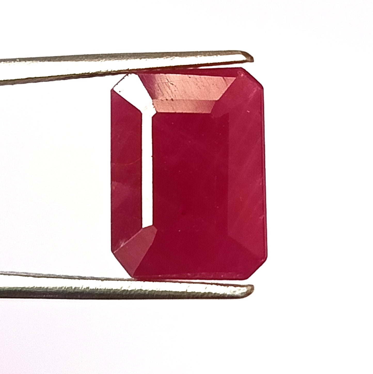 6.45 Carat 9X12X5 (WXLXD) Natural Emerald Cut Mozambique Ruby