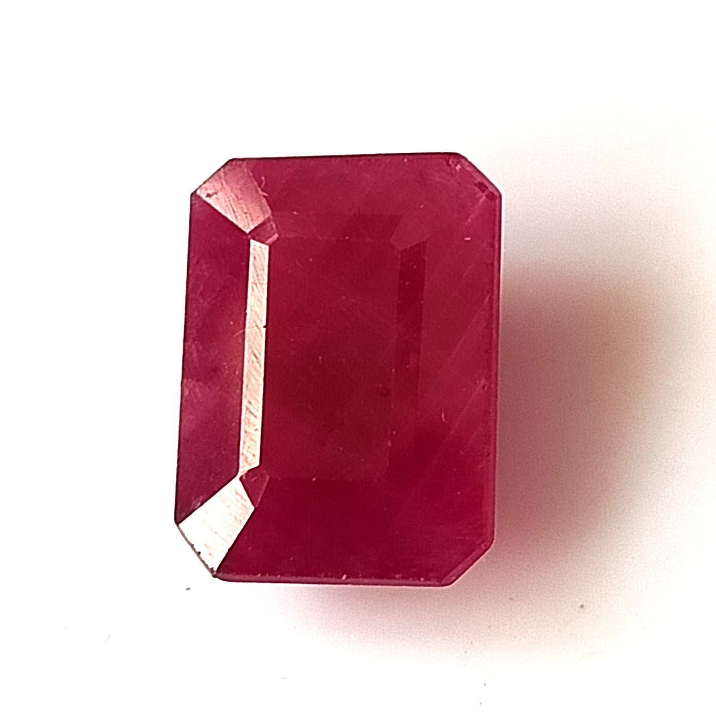 6.45 Carat 9X12X5 (WXLXD) Natural Emerald Cut Mozambique Ruby