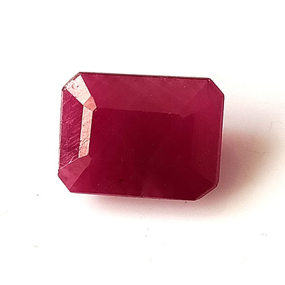 6.45 Carat 9X12X5 (WXLXD) Natural Emerald Cut Mozambique Ruby