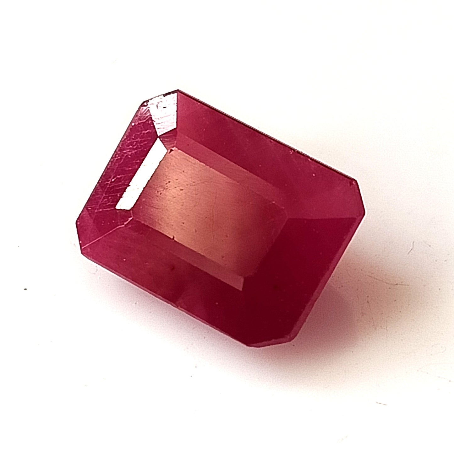 6.45 Carat 9X12X5 (WXLXD) Natural Emerald Cut Mozambique Ruby