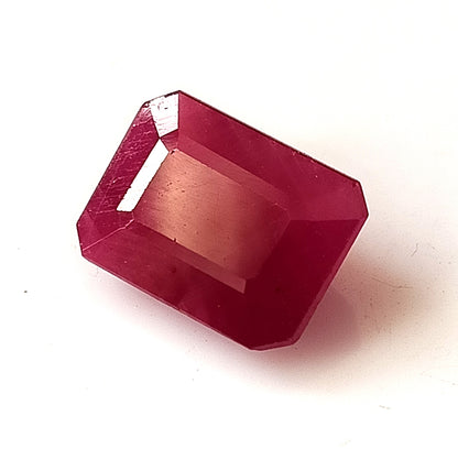 6.45 Carat 9X12X5 (WXLXD) Natural Emerald Cut Mozambique Ruby