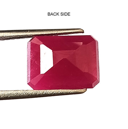 5.55 Carat 8.8x11.5x4.6 (WXLXD) Natural Emerald Cut Mozambique Ruby