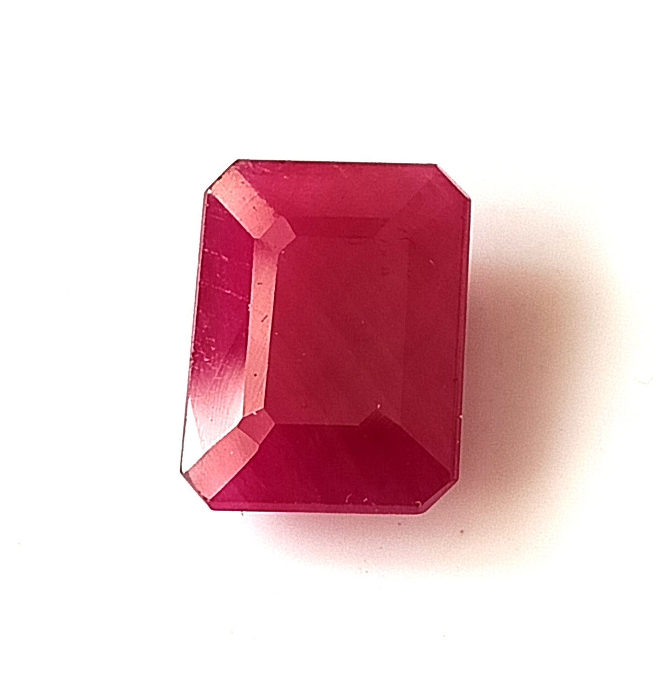 5.55 Carat 8.8x11.5x4.6 (WXLXD) Natural Emerald Cut Mozambique Ruby