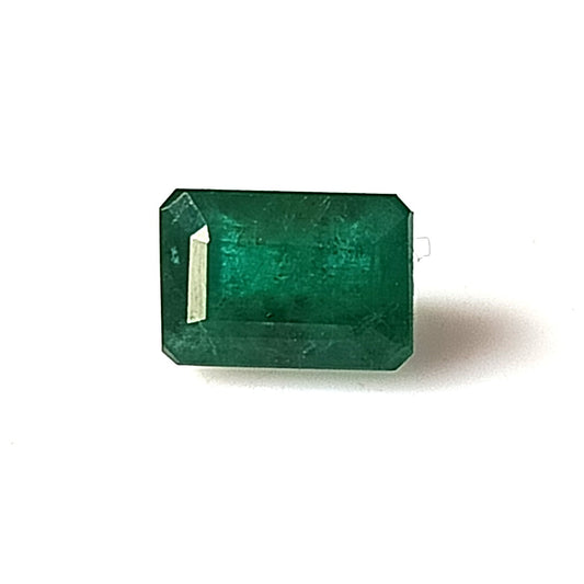 1.40 Carat 5X7X4.2 MM (WXLXD) Natural Zambian Emerald Cut Emerald Loose Gemstone