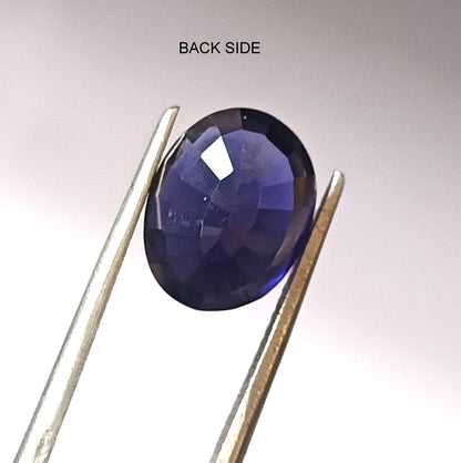 3.90 Carat 9X11.6X5.7 (WXLXD) Natural Faceted Oval Cut Iolite